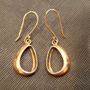 Gold designer pendant earrings